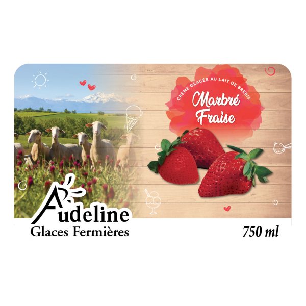 Crème glacée Marbré Fraise