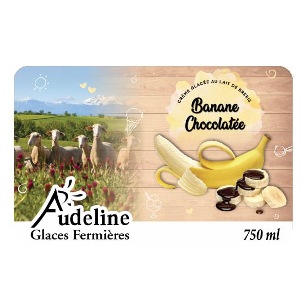 Crème glacée Banane chocolatée