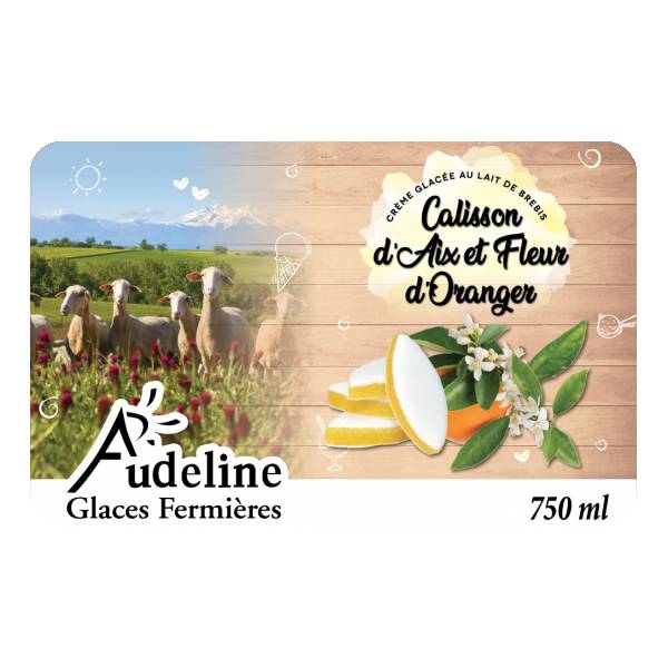 Crème glacée Calisson d’Aix et fleur d’oranger