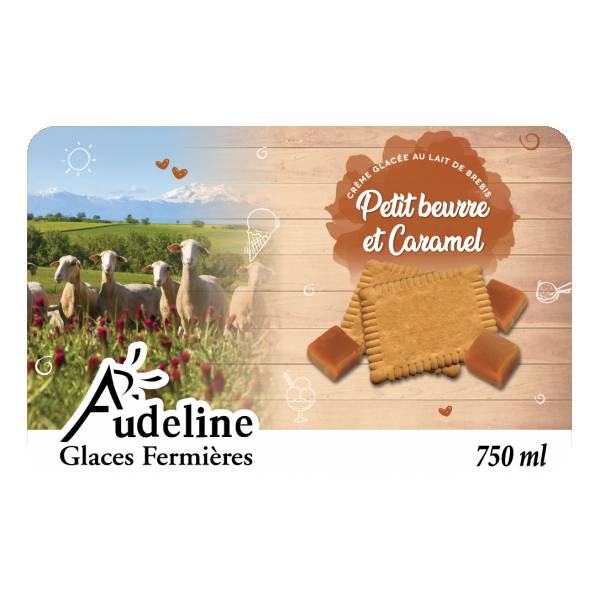 Crème glacée Petit beurre et Caramel