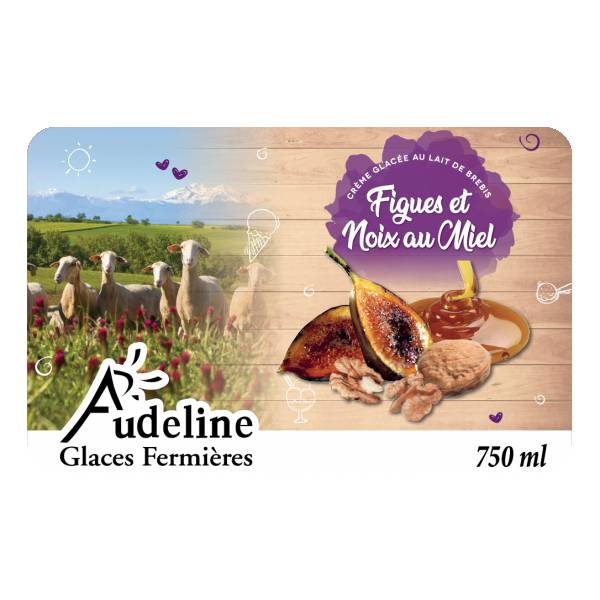 Crème glacée Marbré figues et noix au miel